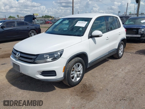 2012 Volkswagen Tiguan SE with VIN WVGAV7AX4CW579341, listed as a IAAI auction lot 42618922 with 118,855 mi miles and . Bid and sale history available at DreamBid. Image 2.