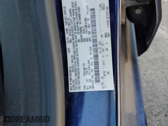 2016 Ford Fiesta Titanium z VIN 3FADP4CJ7GM157983, wystawiony jako Copart lot #75773954 z przebiegiem 149 363 mil mil oraz Szkoda całkowita • Salvage title. Historia ofert i sprzedaży dostępna na DreamBid. Obrazek 14.