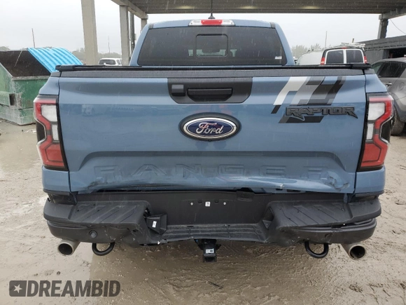 2024 Ford Ranger Raptor with VIN 1FTER4LR9RLE47810, listed as a Copart auction lot 89245225 with 769 mi miles and Salvage Title. Bid and sale history available at carsss.com. Image 6.