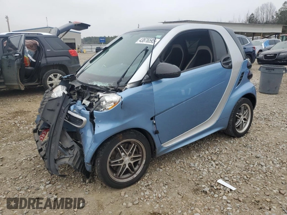 2015 Smart fortwo Passion z VIN WMEEJ3BA9FK791881, wystawiony jako Copart lot #43876595 z przebiegiem 56 699 mil mil oraz Szkody całkowita. Historia ofert i sprzedaży dostępna na DreamBid. Obrazek 1.