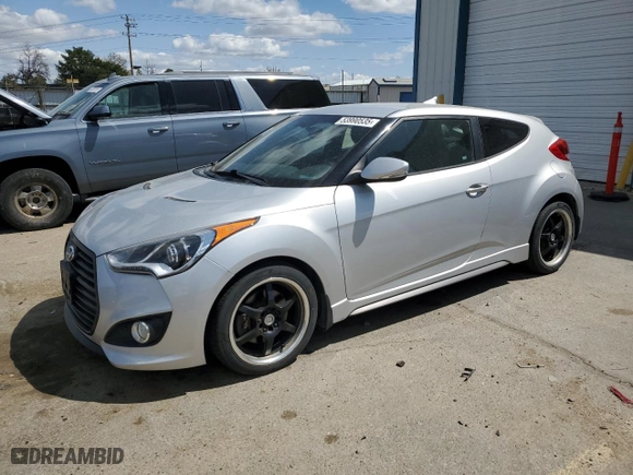 2016 Hyundai Veloster Turbo with VIN KMHTC6AE1GU263159, listed as a Copart auction lot 53990535 with 116,151 mi miles and Clean Title. Bid and sale history available at carsss.com. Image 1.