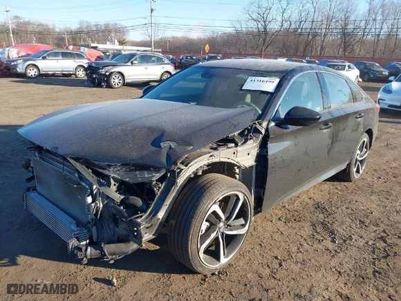 2022 Honda Accord Sedan Sport SE with VIN 1HGCV1F40NA026647, listed as a IAAI auction lot 41316499 with 25,312 mi miles. Bid and sale history available at carsss.com. Image 6.