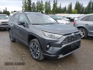 2021 Toyota RAV4 Hybrid XSE with VIN 2T3E6RFV4MW004081, listed as a IAAI auction lot 42300195 with 63,238 mi miles and . Bid and sale history available at DreamBid. Image 1.