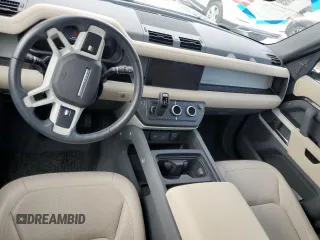 2023 Land Rover Defender SE with VIN SALEP7EU1P2186080, listed as a Copart auction lot 84107764 with 9,780 mi miles and Salvage title. Bid and sale history available at DreamBid. Image 8.