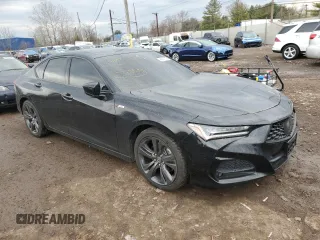 2021 Acura TLX w/A-Spec Package with VIN 19UUB5F52MA009957, listed as a Copart auction lot 46882175 with 42,245 mi miles and Salvage Title. Bid and sale history available at carsss.com. Image 4.
