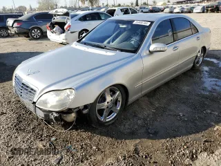 2004 Mercedes-Benz S-Class 4.3L with VIN WDBNG70JX4A387464, listed as a Copart auction lot 85808764 with 103,195 mi miles and Salvage Title. Bid and sale history available at carsss.com. Image 1.