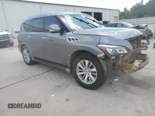 2017 Infiniti QX80 with VIN JN8AZ2NE7H9151603, listed as a Copart auction lot 60823795 with 128,027 mi miles and Clean title. Bid and sale history available at DreamBid. Image 4.
