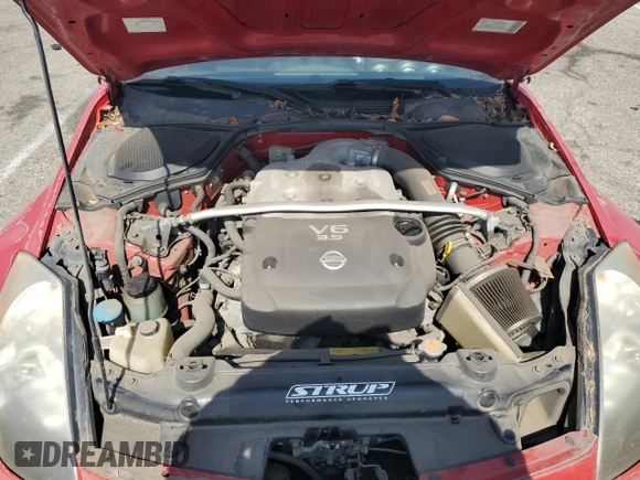 2003 Nissan 350Z Performance z VIN JN1AZ34D63T118262, wystawiony jako Copart lot #59956315 z przebiegiem Nie podano mil oraz Czysty tytuł • Clean title. Historia ofert i sprzedaży dostępna na DreamBid. Obrazek 11.