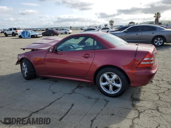 2001 Mercedes-Benz SLK 230/320 z VIN WDBKK65F81F197435, wystawiony jako Copart lot #51114955 z przebiegiem 113 869 mil mil oraz Szkoda całkowita • Salvage title. Historia ofert i sprzedaży dostępna na DreamBid. Obrazek 2.