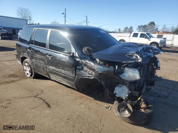 2007 Honda Pilot LX with VIN 5FNYF18137B026317, listed as a Copart auction lot 46458695 with 186,862 mi miles and Salvage Title. Bid and sale history available at carsss.com. Image 4.