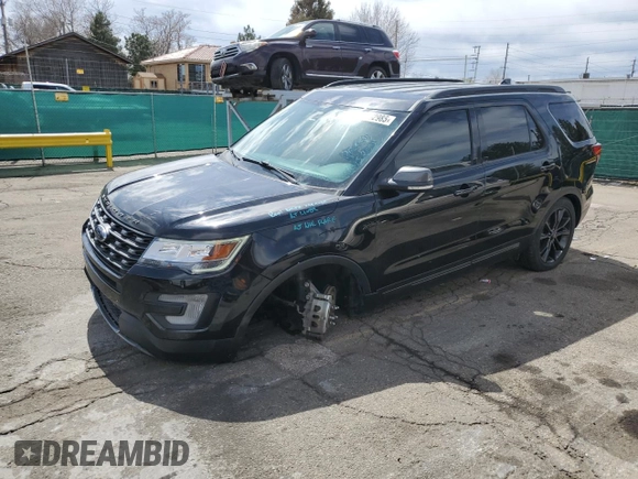 2017 Ford Explorer XLT z VIN 1FM5K8DH5HGC84948, wystawiony jako Copart lot #50202985 z przebiegiem 91 113 mil mil oraz Szkoda całkowita • Salvage title. Historia ofert i sprzedaży dostępna na DreamBid. Obrazek 1.