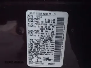 2014 Nissan Murano SV with VIN JN8AZ1MU6EW415829, listed as a IAAI auction lot 41484006 with 117,974 mi miles and . Bid and sale history available at DreamBid. Image 9.
