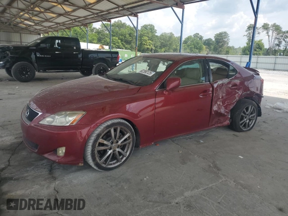 2008 Lexus IS 250 with VIN JTHBK262085078248, listed as a Copart auction lot 62390125 with 132,231 mi miles and Salvage title. Bid and sale history available at DreamBid. Image 1.