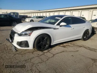 2022 Audi A5 Sportback S line Premium with VIN WAUDACF58NA009238, listed as a Copart auction lot 42725495 with 76,798 mi miles and Salvage Title. Bid and sale history available at carsss.com. Image 1.