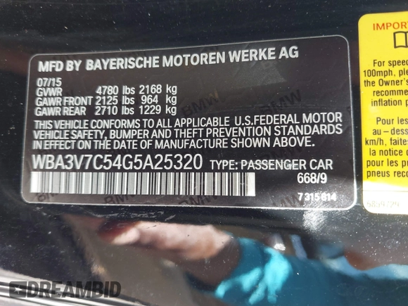 2016 BMW 4 Series 428i z VIN WBA3V7C54G5A25320, wystawiony jako IAAI lot #42318239 z przebiegiem 74 884 mil mil oraz . Historia ofert i sprzedaży dostępna na DreamBid. Obrazek 9.
