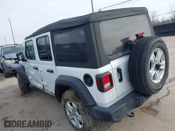2022 Jeep Wrangler Unlimited Sport with VIN 1C4HJXDG9NW195083, listed as a IAAI auction lot 41515229 with 44,445 mi miles and . Bid and sale history available at DreamBid. Image 3.