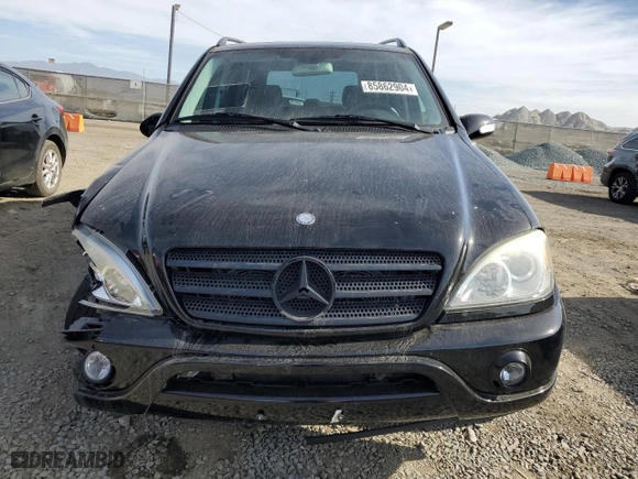 2002 Mercedes-Benz M-Class with VIN 4JGAB54E42A300392, listed as a Copart auction lot 85862904 with 50,852 mi miles and Salvage Title. Bid and sale history available at carsss.com. Image 5.