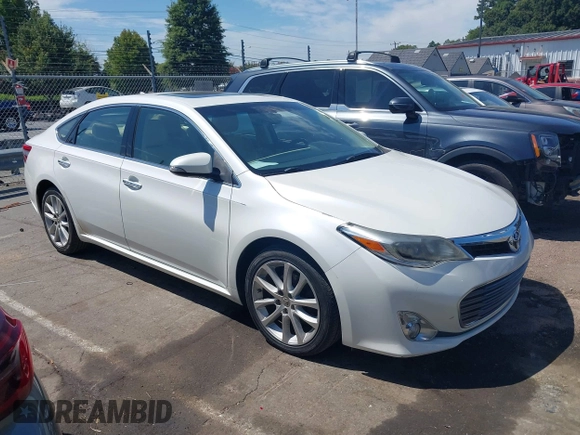 2014 Toyota Avalon Limited with VIN 4T1BK1EB0EU122498, listed as a IAAI auction lot 40248080 with 126,818 mi miles and . Bid and sale history available at DreamBid. Image 1.