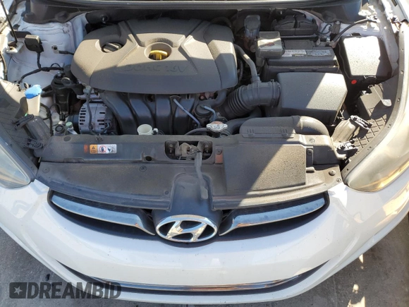 2013 Hyundai Elantra Limited z VIN 5NPDH4AEXDH343225, wystawiony jako Copart lot #88441585 z przebiegiem 162 095 mil mil oraz Nie do naprawy • Non repairable. Historia ofert i sprzedaży dostępna na DreamBid. Obrazek 12.
