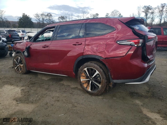 2022 Toyota Highlander XSE with VIN 5TDLZRAH4NS101008, listed as a Copart auction lot 82295774 with 36,146 mi miles and Salvage Title. Bid and sale history available at carsss.com. Image 2.