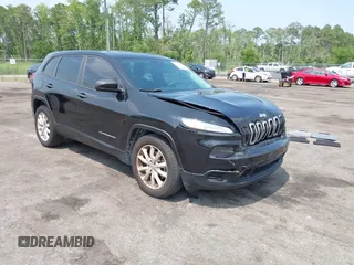 2015 Jeep Cherokee Sport z VIN 1C4PJLAB0FW546980, wystawiony jako IAAI lot #42389817 z przebiegiem 134 332 mil mil oraz . Historia ofert i sprzedaży dostępna na DreamBid. Obrazek 1.
