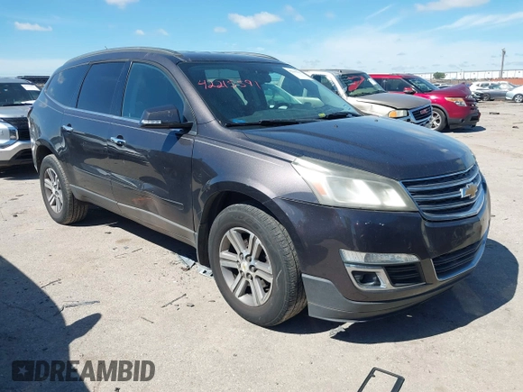 2015 Chevrolet Traverse LT with VIN 1GNKRHKDXFJ274152, listed as a IAAI auction lot 42215591 with 179,866 mi miles and . Bid and sale history available at DreamBid. Image 1.