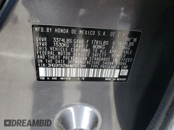 2017 Honda Fit LX with VIN 3HGGK5G56HM701384, listed as a Copart auction lot 86190674 with 116,198 mi miles and Salvage Title. Bid and sale history available at DreamBid. Image 13.