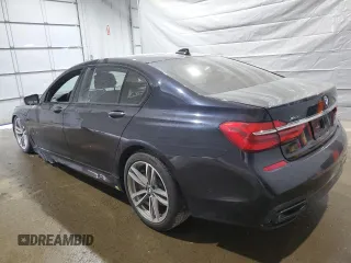 2019 BMW 7 Series 740i xDrive with VIN WBA7E4C58KGV70026, listed as a Copart auction lot 59465615 with Not provided miles and Salvage title. Bid and sale history available at DreamBid. Image 2.