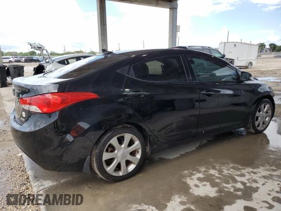 2013 Hyundai Elantra GLS with VIN 5NPDH4AE9DH334161, listed as a Copart auction lot 62475005 with 188,958 mi miles and Salvage title. Bid and sale history available at DreamBid. Image 3.