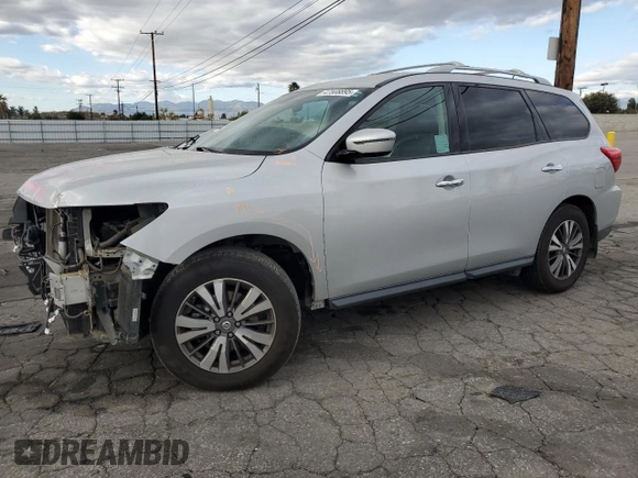 2017 Nissan Pathfinder S with VIN 5N1DR2MN4HC912516, listed as a Copart auction lot 47808895 with 63,367 mi miles and Salvage title. Bid and sale history available at DreamBid. Image 1.