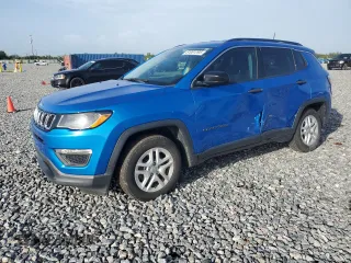 2020 Jeep Compass Sport with VIN 3C4NJCAB8LT102576, listed as a Copart auction lot 61001295 with 75,187 mi miles and Salvage title. Bid and sale history available at DreamBid. Image 1.