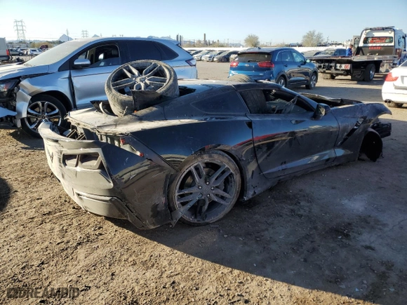 2017 Chevrolet Corvette Z51 2LT with VIN 1G1YK2D77H5113838, listed as a Copart auction lot 89023955 with 48,113 mi miles and Salvage Title. Bid and sale history available at carsss.com. Image 3.