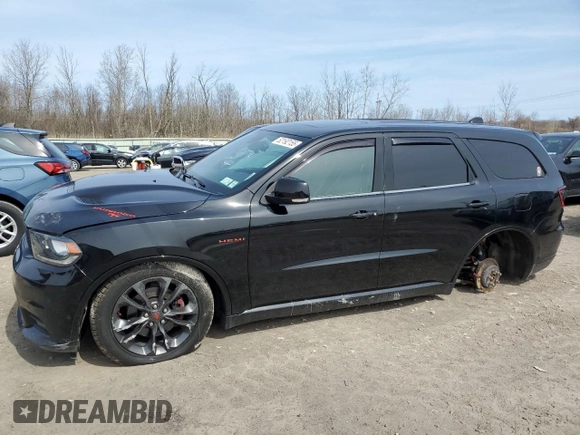 2019 Dodge Durango R/T with VIN 1C4SDJCT8KC745282, listed as a Copart auction lot 52192155 with 92,084 mi miles and Salvage Title. Bid and sale history available at carsss.com. Image 1.