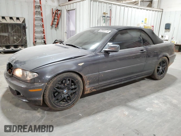 2005 BMW 3 Series 330Ci with VIN WBABW53455PL48536, listed as a Copart auction lot 82608174 with 153,225 mi miles and Salvage Title. Bid and sale history available at carsss.com. Image 1.