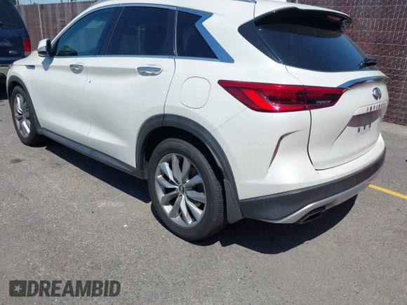 2019 Infiniti QX50 Luxe with VIN 3PCAJ5M10KF128308, listed as a IAAI auction lot 42242771 with 97,257 mi miles and . Bid and sale history available at DreamBid. Image 3.