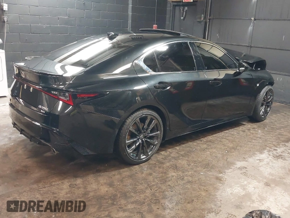2024 Lexus IS 350 F Sport with VIN JTHGZ1E23R5036655, listed as a IAAI auction lot 40898566 with 2,724 mi miles and . Bid and sale history available at DreamBid. Image 4.