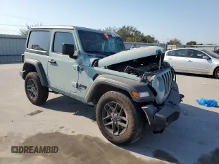 2024 Jeep Wrangler Sport S z VIN 1C4PJXAN9RW138743, wystawiony jako Copart lot #75490194 z przebiegiem 16 573 mil mil oraz Szkoda całkowita • Salvage title. Historia ofert i sprzedaży dostępna na DreamBid. Obrazek 4.