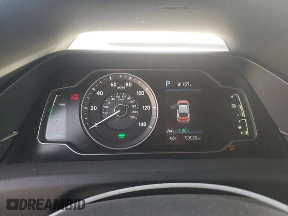 2020 Hyundai Ioniq Blue z VIN KMHC65LC9LU210748, wystawiony jako Copart lot #85300914 z przebiegiem 53 025 mil mil oraz Szkoda całkowita • Salvage title. Historia ofert i sprzedaży dostępna na DreamBid. Obrazek 9.