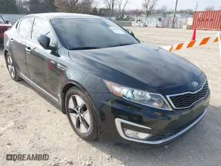 2013 Kia Optima Hybrid EX with VIN KNAGM4AD5D5055464, listed as a IAAI auction lot 42022352 with 140,652 mi miles. Bid and sale history available at carsss.com. Image 1.