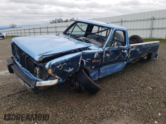1991 Dodge D/W 250 with VIN 1B7KM26C9MS309339, listed as a Copart auction lot 85757714 with 206,828 mi miles and Salvage Title. Bid and sale history available at carsss.com. Image 1.