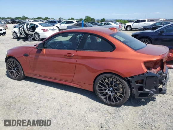 2020 BMW M2 Competition z VIN WBS2U7C01L7E35120, wystawiony jako Copart lot #52969415 z przebiegiem 37 475 mil mil oraz Szkoda całkowita • Salvage title. Historia ofert i sprzedaży dostępna na DreamBid. Obrazek 2.