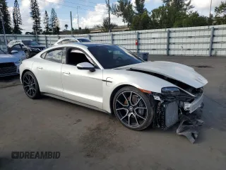 2024 Porsche Taycan with VIN WP0AA2Y13RSA10293, listed as a Copart auction lot 43400735 with Not Provided miles and Non Repairable. Bid and sale history available at DreamBid. Image 4.
