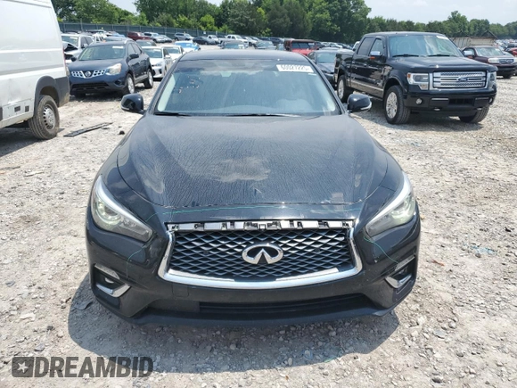 2021 Infiniti Q50 Luxe with VIN JN1EV7BR5MM752693, listed as a Copart auction lot 60027225 with 74,398 mi miles and Salvage title. Bid and sale history available at DreamBid. Image 5.
