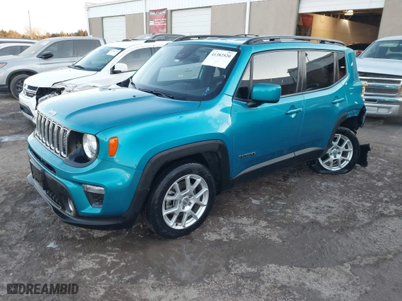 2021 Jeep Renegade Latitude with VIN ZACNJCBB7MPM92235, listed as a IAAI auction lot 41382520 with 49,563 mi miles. Bid and sale history available at carsss.com. Image 17.
