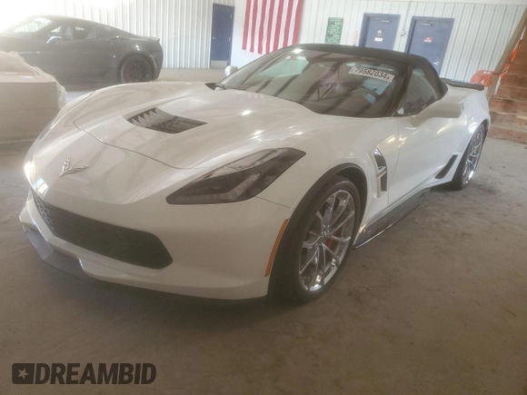 2019 Chevrolet Corvette Grand Sport 2LT with VIN 1G1YY3D78K5113083, listed as a Copart auction lot 79582034 with 6,532 mi miles and Non Repairable. Bid and sale history available at carsss.com. Image 1.