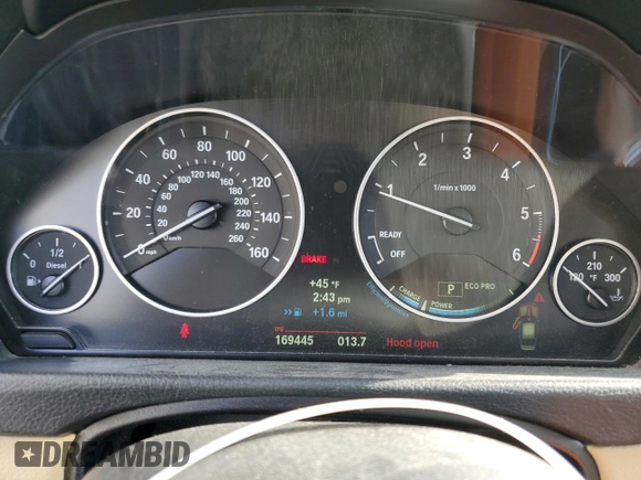 2014 BMW 3 Series 328d xDrive with VIN WBA3D5C56EKX95246, listed as a Copart auction lot 47169755 with 169,445 mi miles and Salvage Title. Bid and sale history available at carsss.com. Image 9.