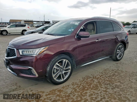 2017 Acura MDX Advance with VIN 5FRYD4H81HB015109, listed as a Copart auction lot 63743725 with 81,184 mi miles and Salvage title. Bid and sale history available at DreamBid. Image 1.