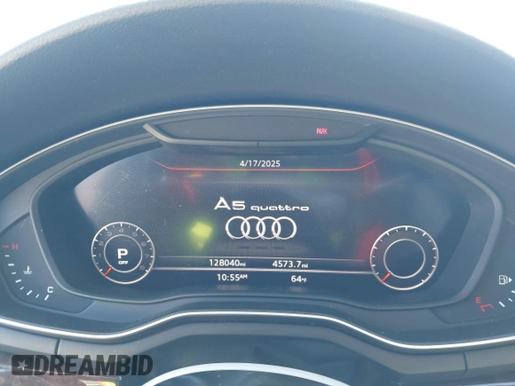 2018 Audi A5 Sportback Premium Plus with VIN WAUENCF53JA132769, listed as a IAAI auction lot 42037673 with 128,040 mi miles. Bid and sale history available at carsss.com. Image 7.