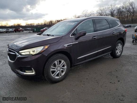 2019 Buick Enclave Essence with VIN 5GAEVAKW8KJ142416, listed as a Copart auction lot 46908185 with 104,789 mi miles and Salvage Title. Bid and sale history available at carsss.com. Image 1.