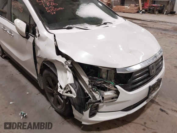 2022 Honda Odyssey EX with VIN 5FNRL6H59NB033332, listed as a IAAI auction lot 41557746 with 205,504 mi miles and . Bid and sale history available at DreamBid. Image 6.